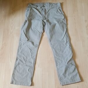 Mens Tan KEY Apparel Bowman Flex Pants Relaxed Utility Work 34 X 32